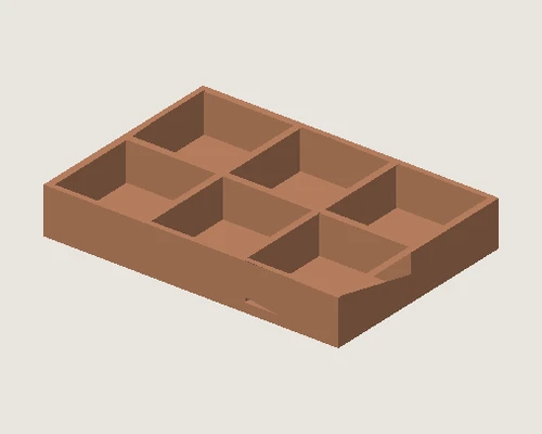 3D model preview of Drawer Divider Tray