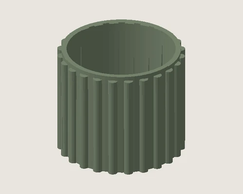 3D model preview of Fluted Mini Planter
