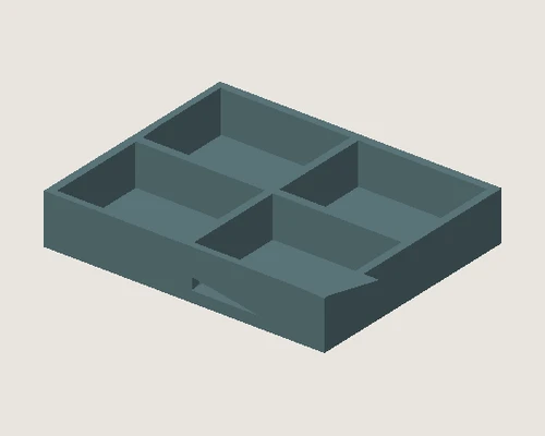 3D model preview of Four Pocket Desk Tray