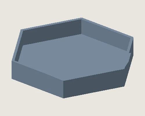 3D model preview of Hexagon Dice Tray