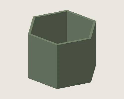 3D model preview of Hexagon Mini Planter