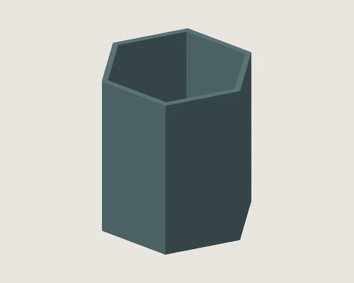 3D model preview of Hexagon Pen Cup