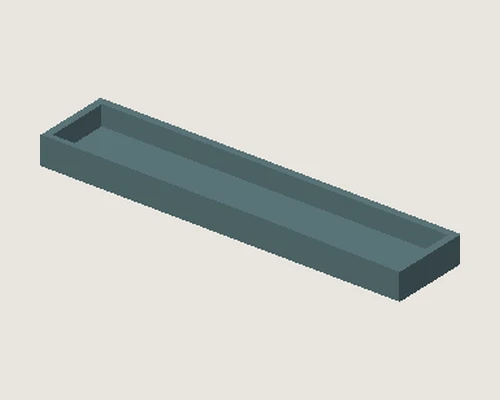3D model preview of Long Pen Tray