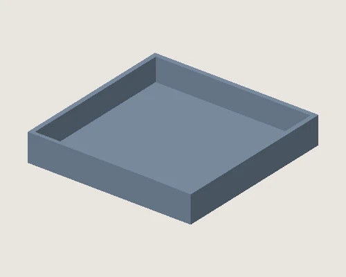 3D model preview of Square Dice Tray