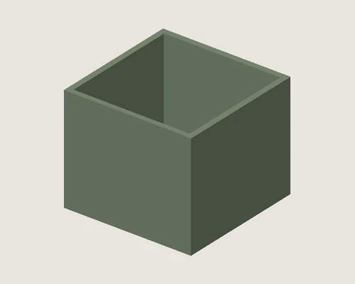 3D model preview of Square Mini Planter