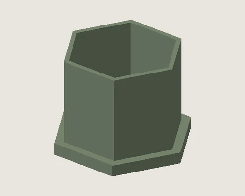 3D model preview of Stepped Hex Planter