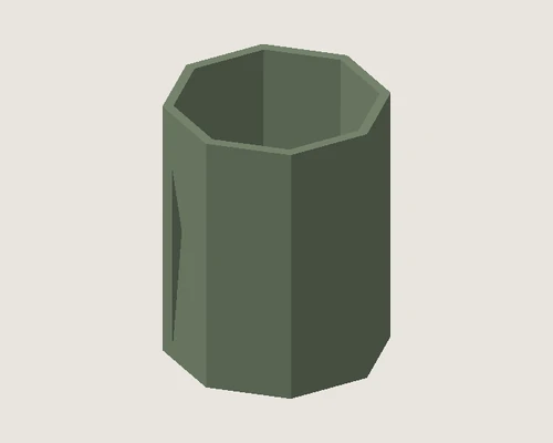 3D model preview of Tall Octagon Planter